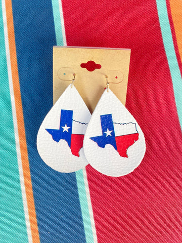 Texas Leather Earrings