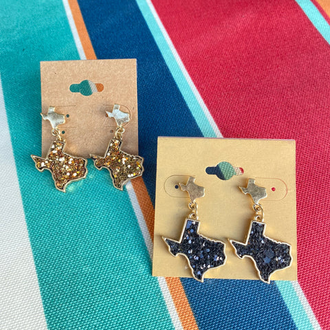 Texas Glitter Earrings