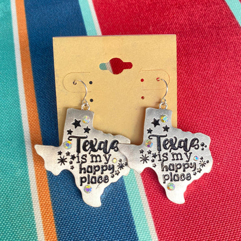 Texas is My Happy Place Earrings