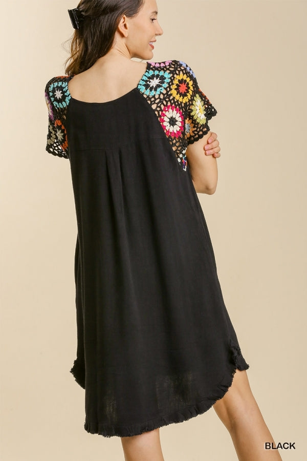 white christmas dresses Crochet Aerin Dress XSmall / Black
