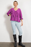 Violet Ruffle Top