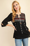 Naturally Native Embroidery Top
