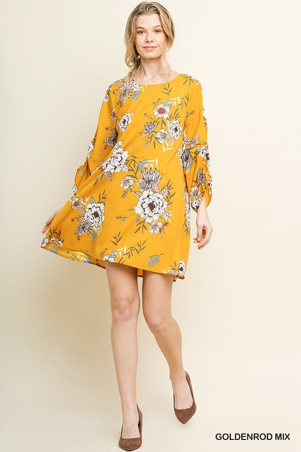 Glenda Goldenrod Floral Dress – TheTwistedGypsy