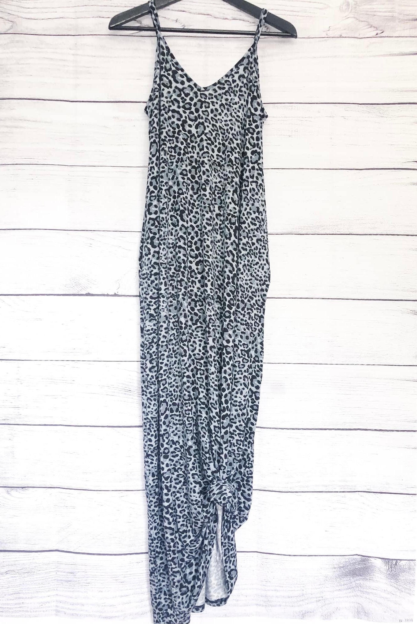 Gray Leopard Print Maxi Dress TheTwistedGypsy Gray Leopard Print Maxi Dress TheTwistedGypsy