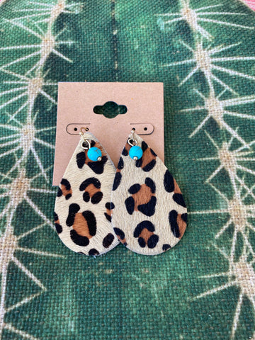 Leopard Teardrop Dangle Earring