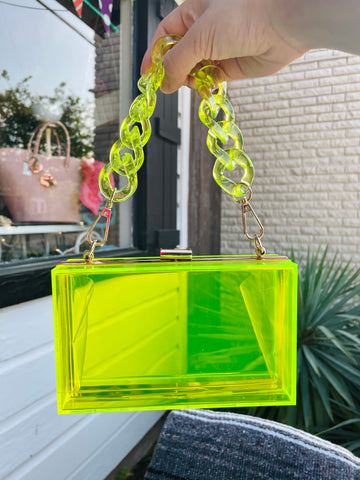 Neon Green Acrylic Shoulder Bag