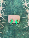 Druzy Cactus Stud Earrings