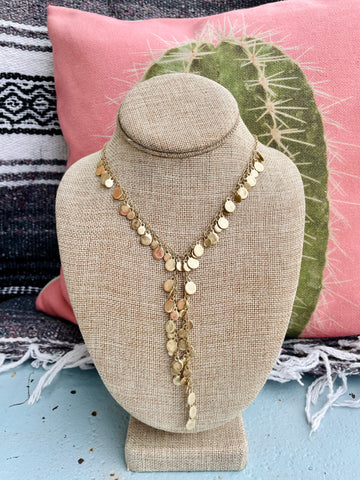 Layered Gold Disc Necklace
