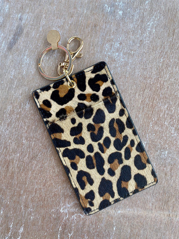 Leopard Key Chain Cardholder