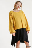 Must Have Mustard Eyelet Top